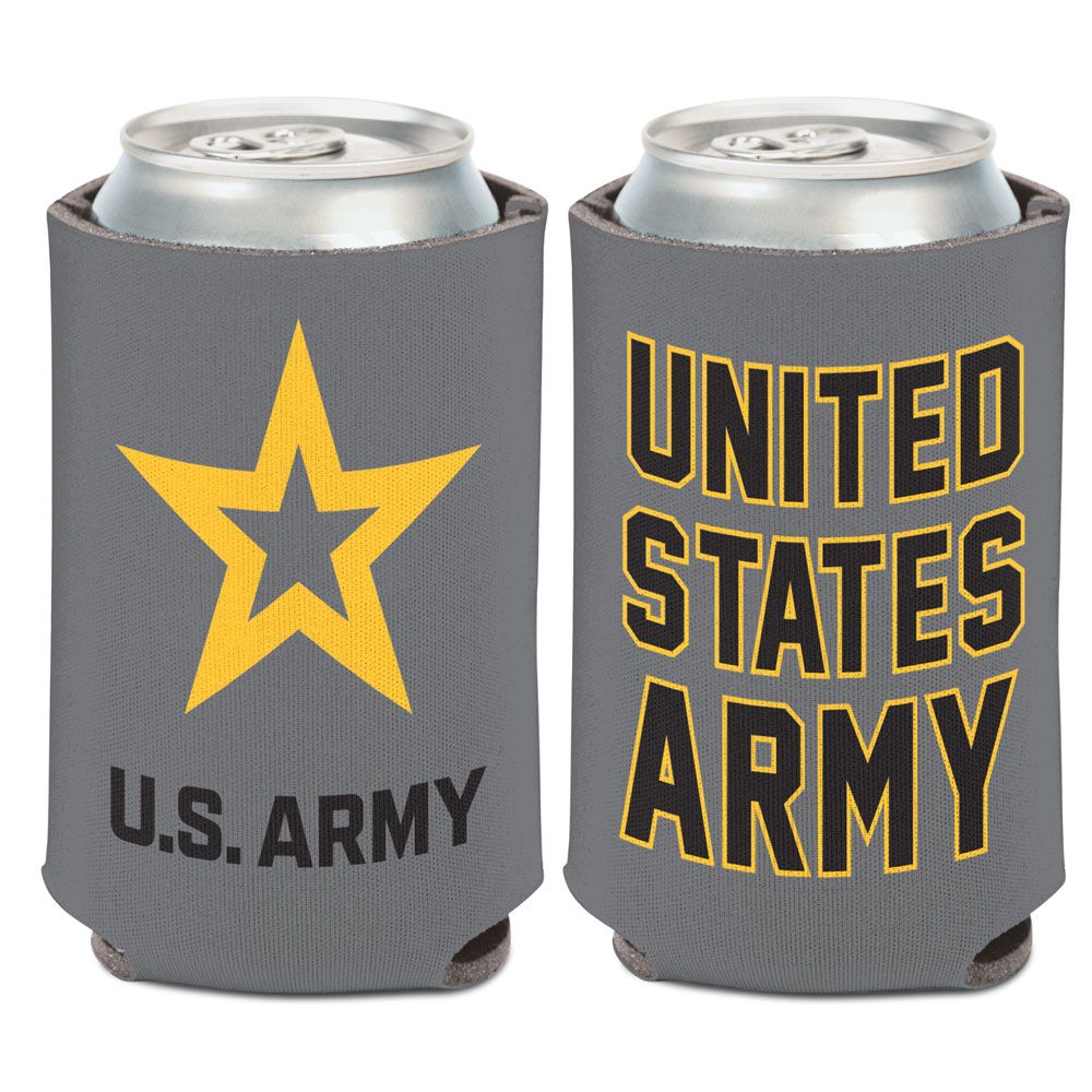 United States Army Star 12oz Can Cooler (Grey)