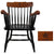 Army Star Wooden Captain Chair (Black - Cherry Arms & Crown)*