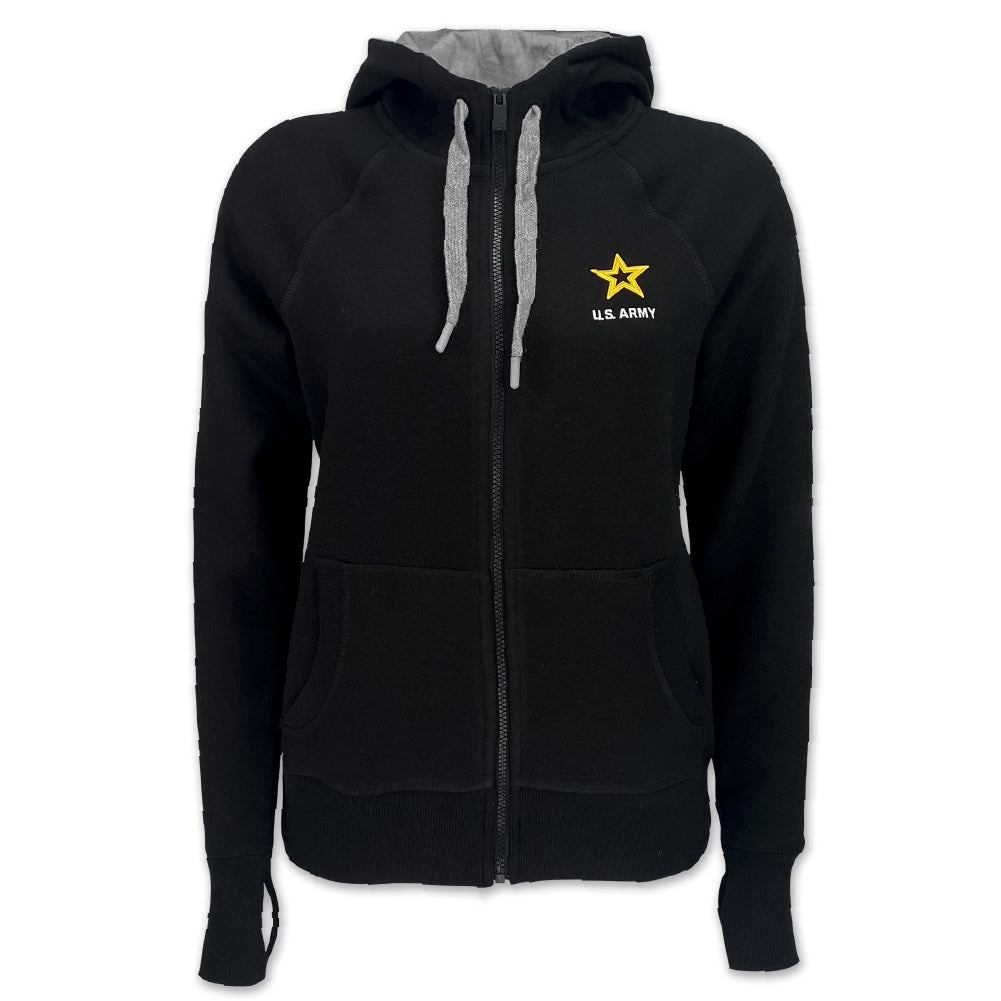 Army Ladies Victory Full Zip Hood (Black)