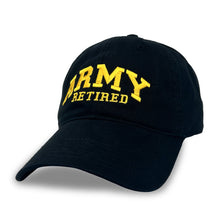 Load image into Gallery viewer, Army Retired Relaxed Twill Hat (Black)