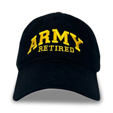 Load image into Gallery viewer, Army Retired Relaxed Twill Hat (Black)