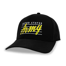 Load image into Gallery viewer, United States Army Cosmic Script Cut Above Hat (Black)