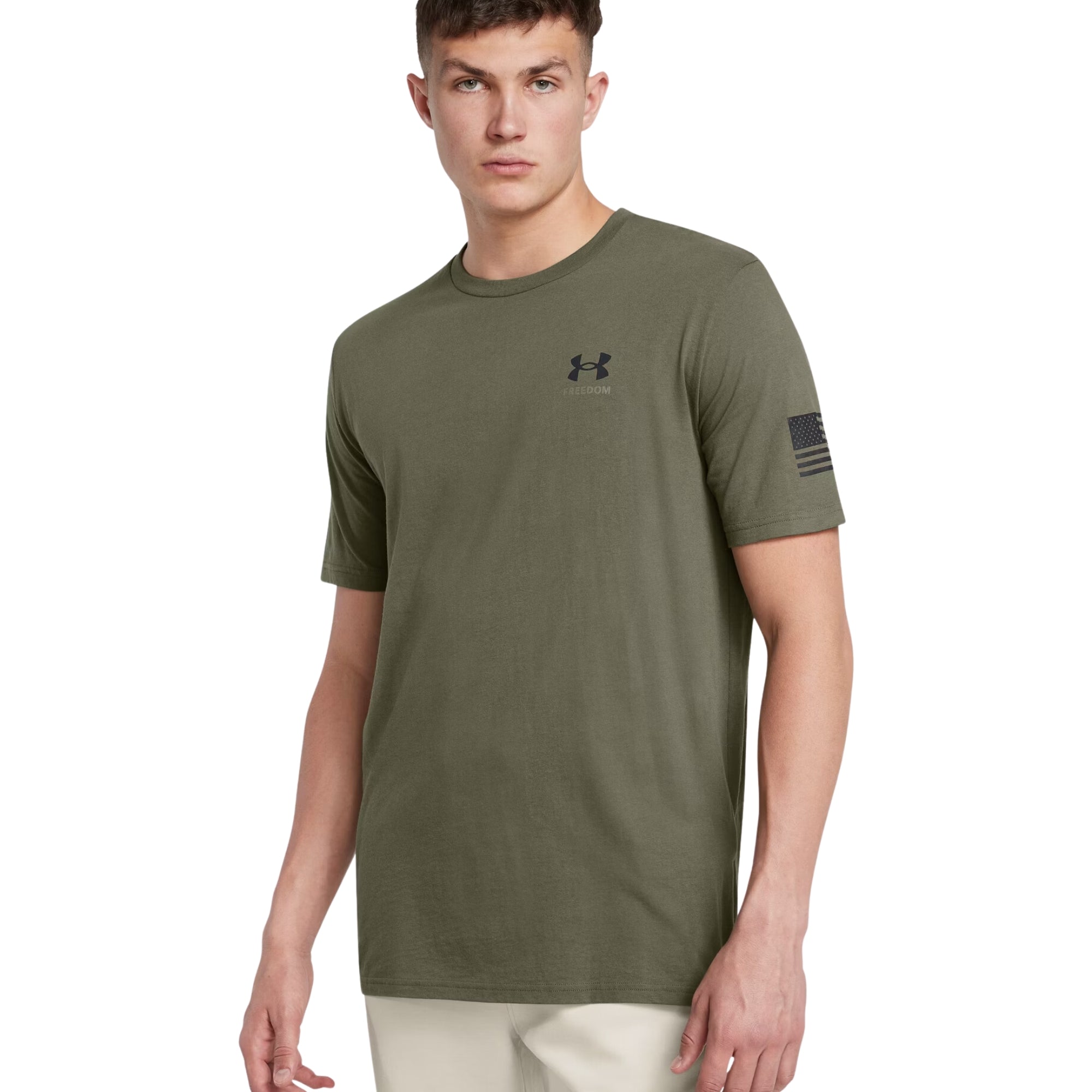 Army Under Armour Freedom By Land T-Shirt (OD Green)