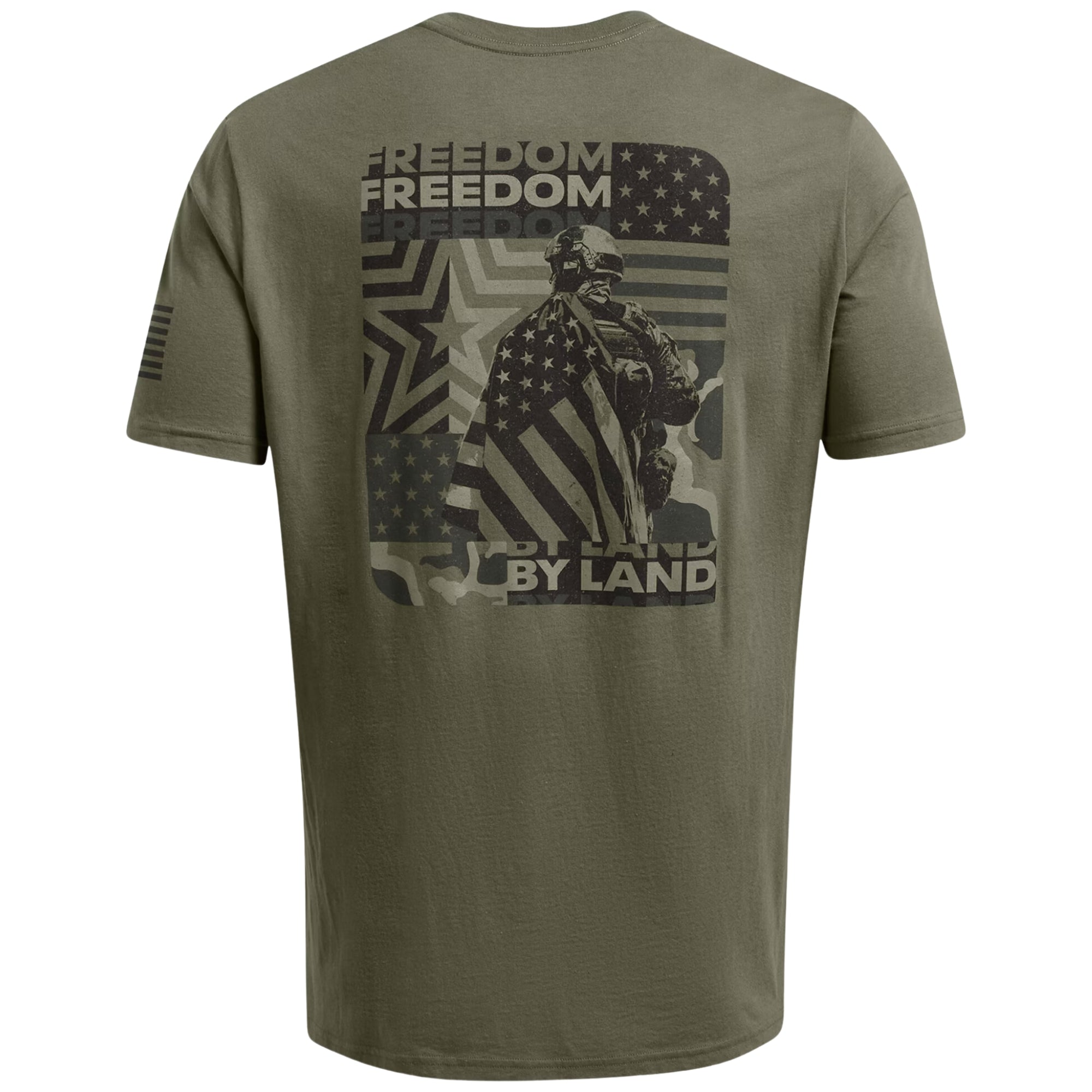 Army Under Armour Freedom By Land T-Shirt (OD Green)