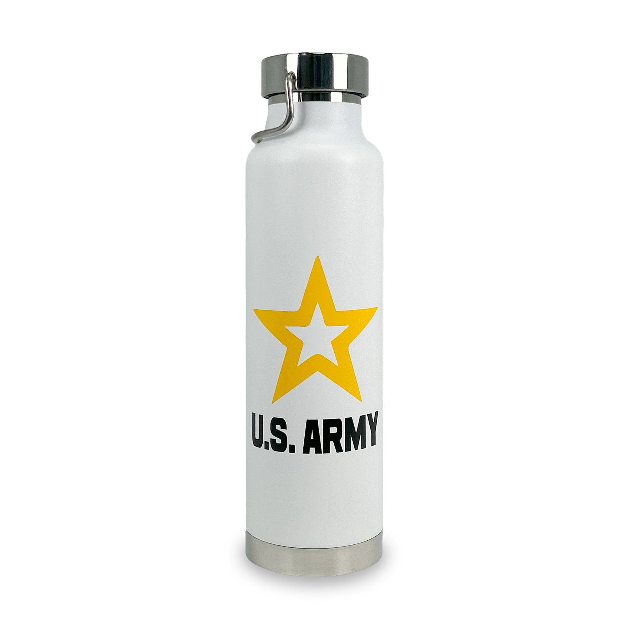 Army Star Stainless 22 oz Water Bottle (White)