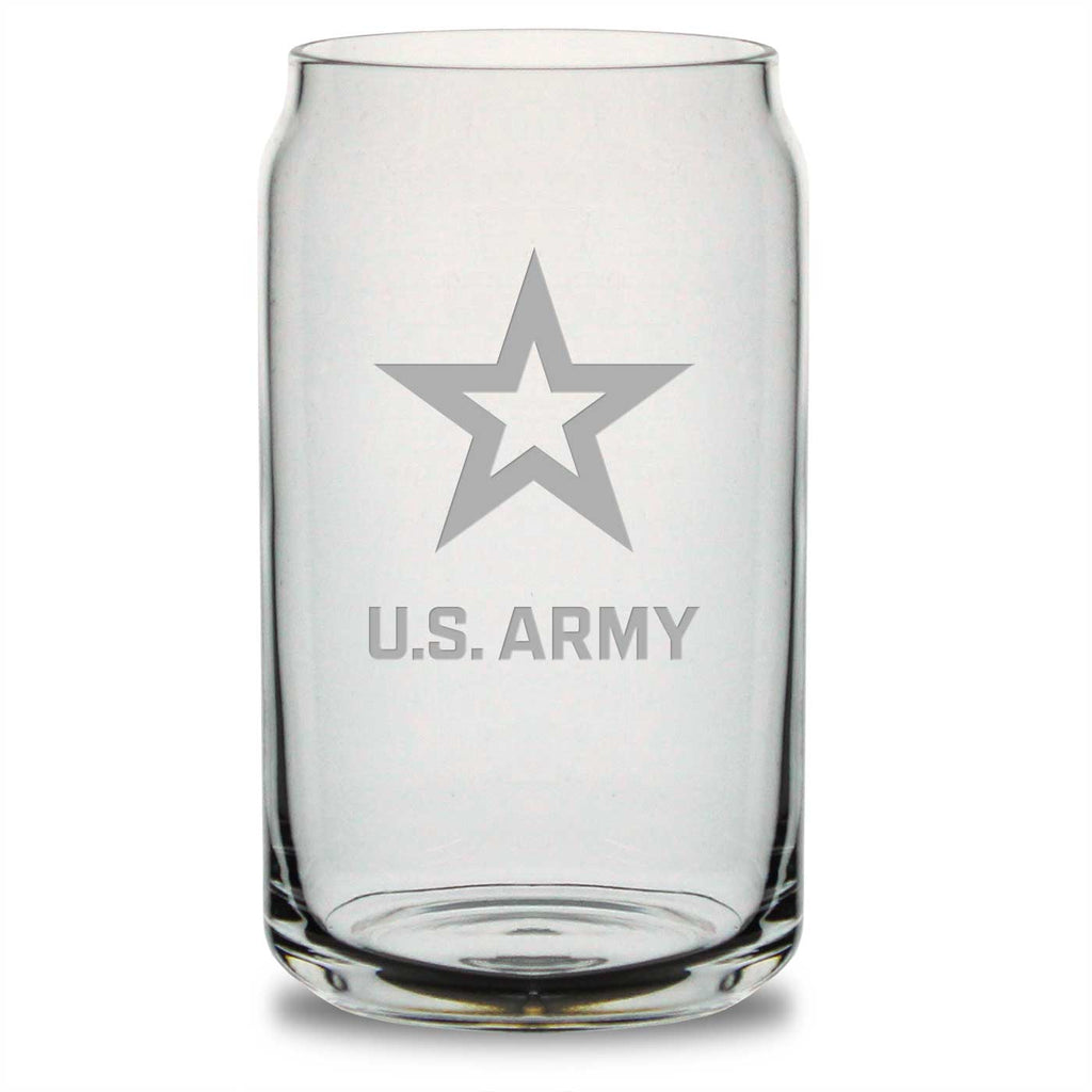 US Army 16oz Beer Can Glass