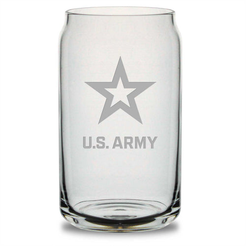 US Army 16oz Beer Can Glass