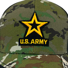 Load image into Gallery viewer, Army Star Distressed Camo Front Hat