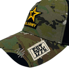 Load image into Gallery viewer, Army Star Distressed Camo Front Hat