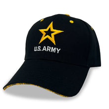 Load image into Gallery viewer, Army Star U.S. Army Brim Hat (Black)