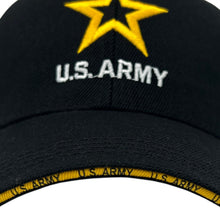 Load image into Gallery viewer, Army Star U.S. Army Brim Hat (Black)