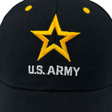 Load image into Gallery viewer, Army Star U.S. Army Brim Hat (Black)