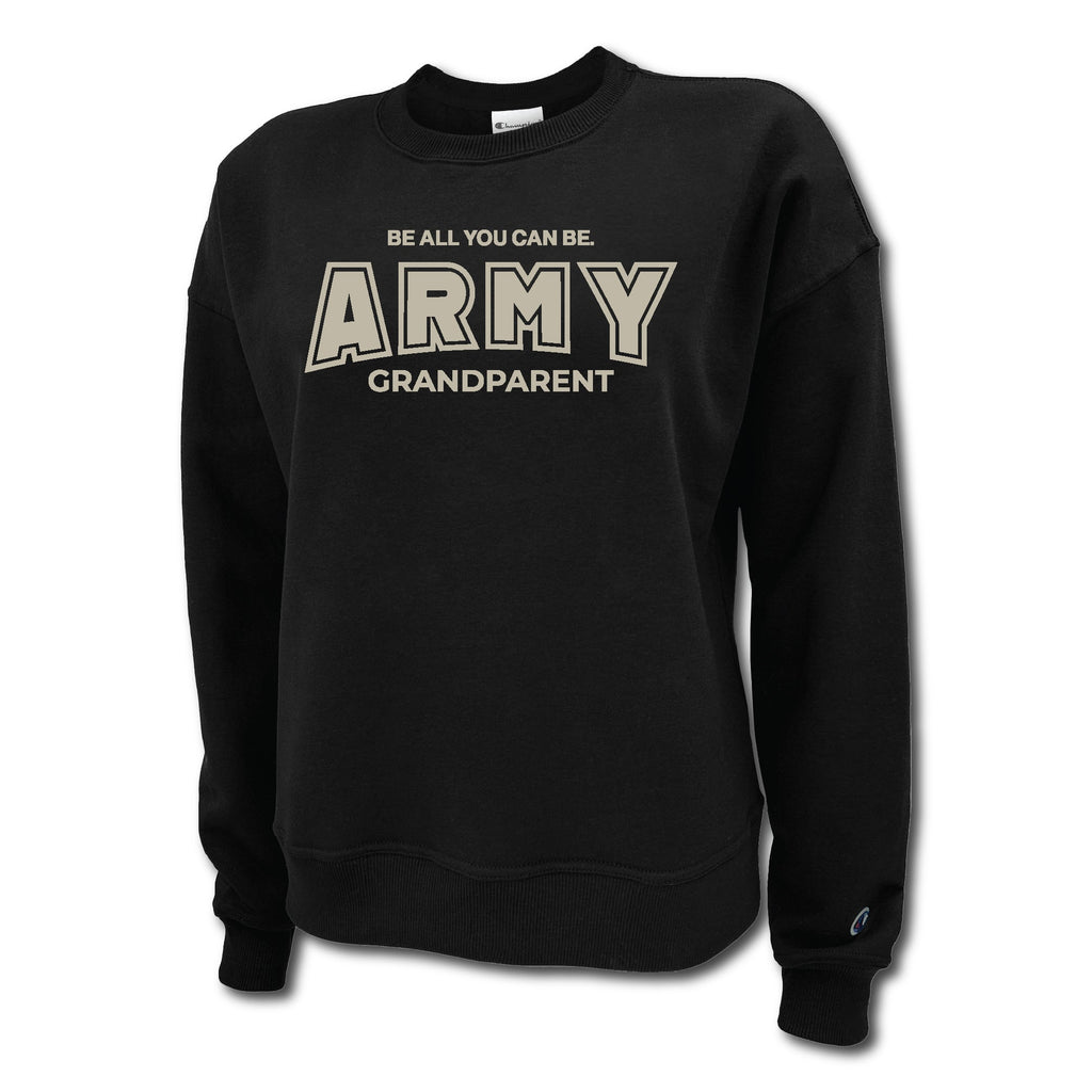 Army Champion Grandparent Ladies Crewneck (Black)