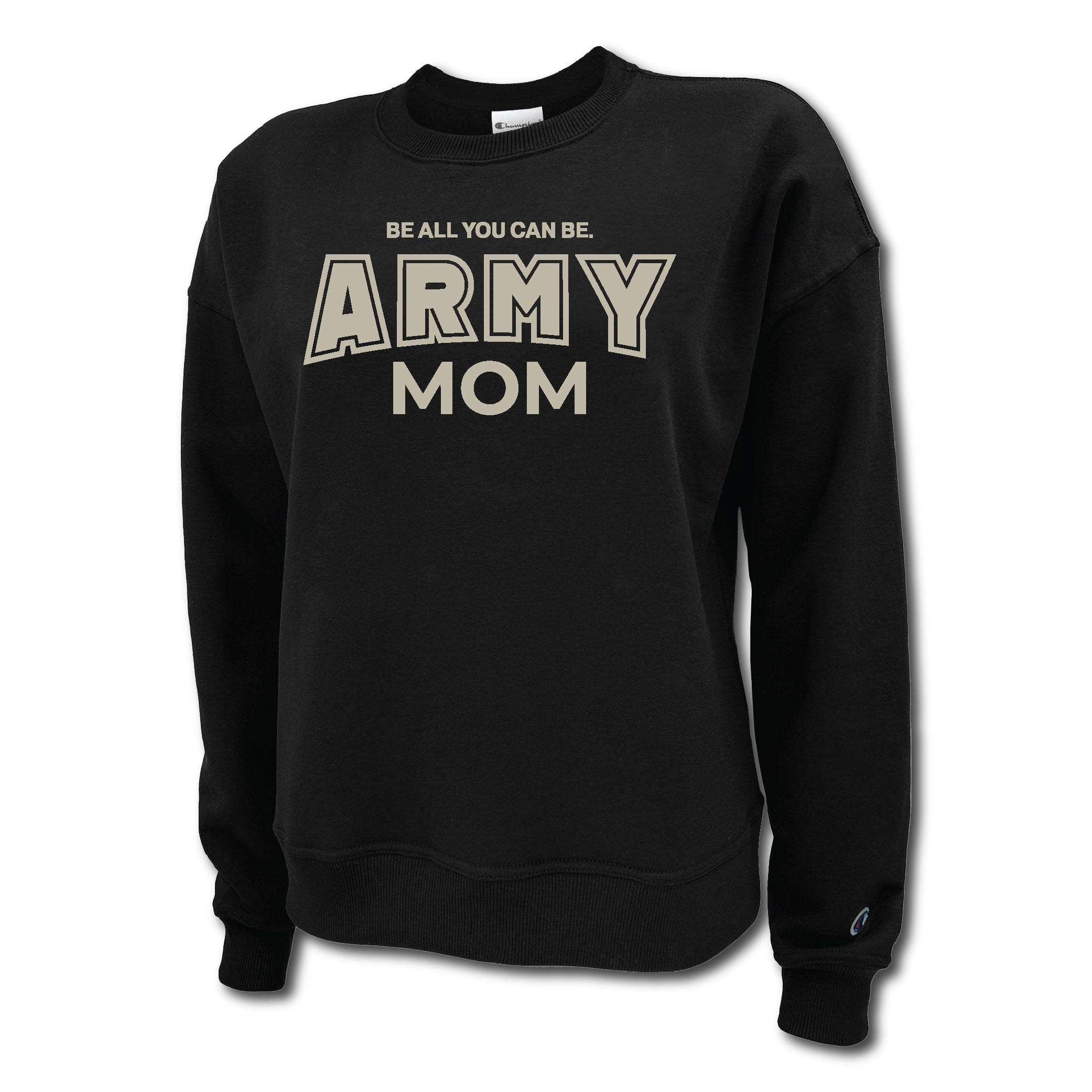 Army Mom Ladies Crewneck (Black)