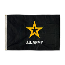 Load image into Gallery viewer, Army Star Embroidered Double Sided 3&#39;x5&#39; Flag (Black)