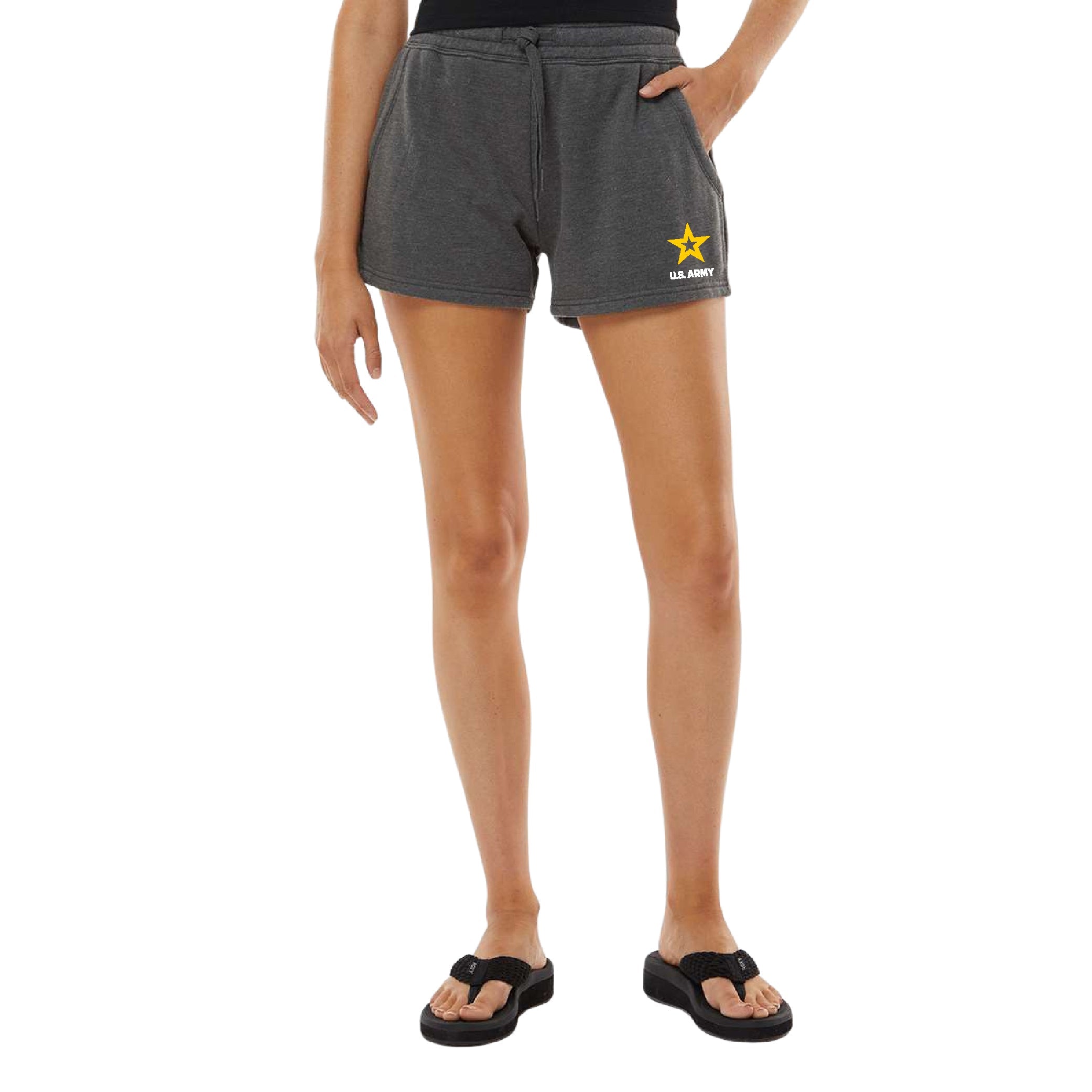 Army Star Ladies Fleece Shorts (4 colors available)