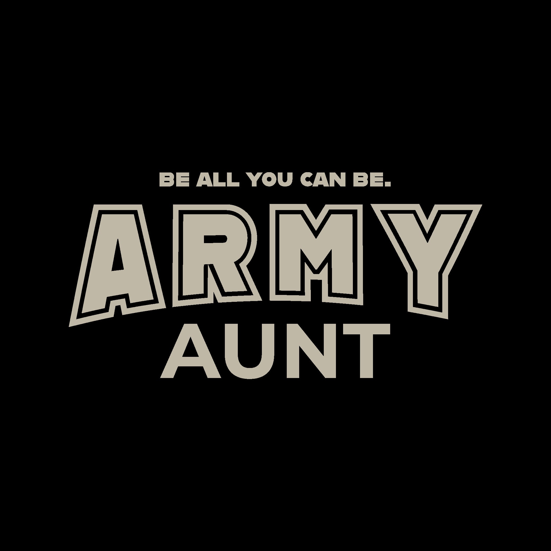 Army Aunt Ladies T-Shirt (Black)