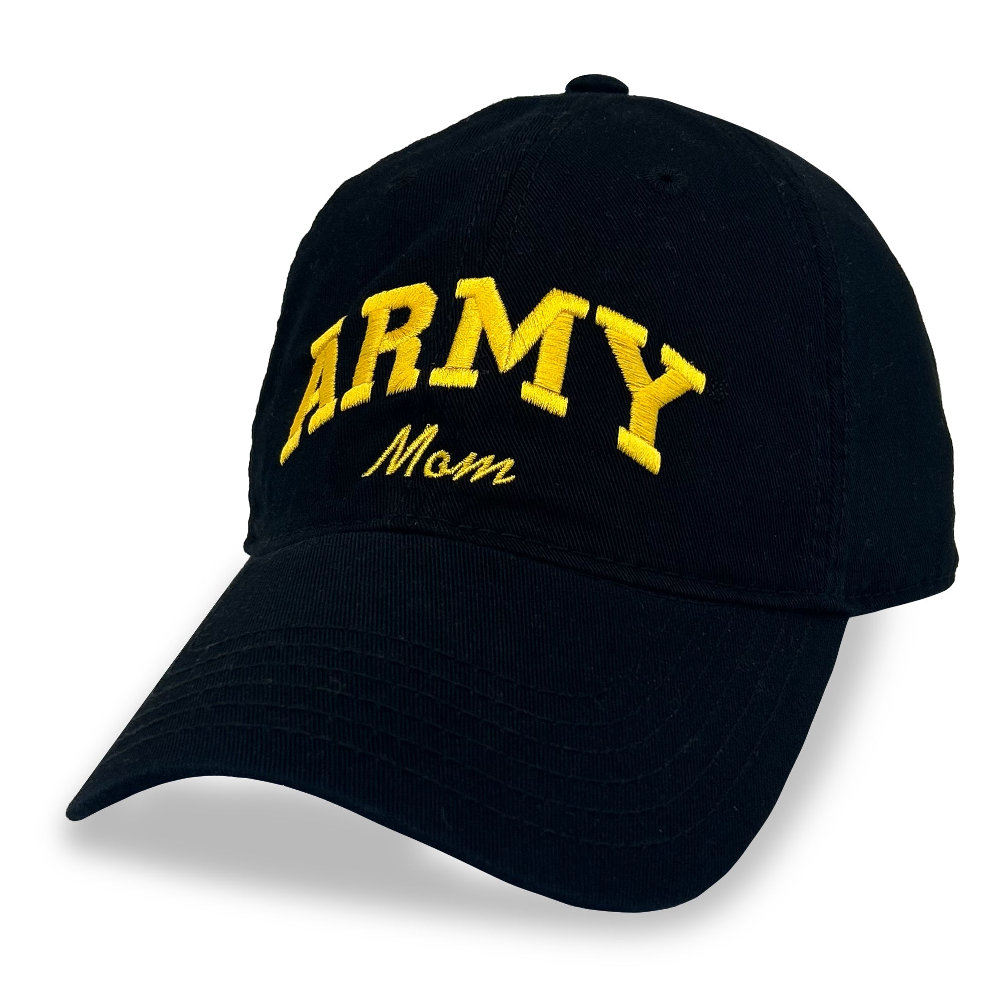 Army Mom Relaxed Twill Hat (Black/Gold)