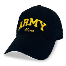 Load image into Gallery viewer, Army Mom Relaxed Twill Hat (Black/Gold)