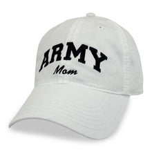 Load image into Gallery viewer, Army Mom Relaxed Twill Hat (White/Black)