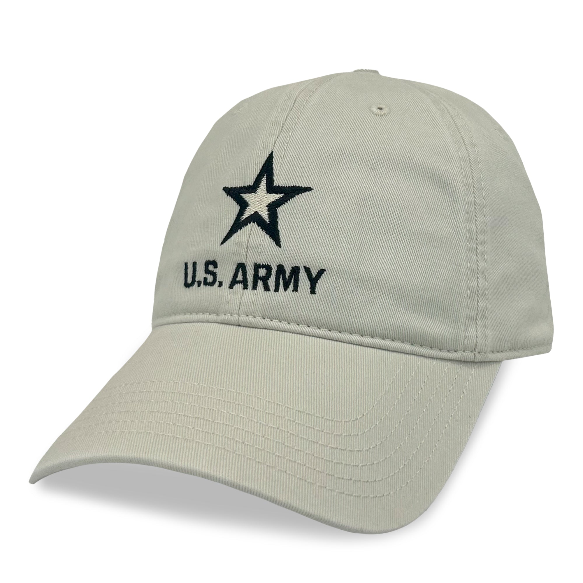 Army Star Stacked Logo Hat (Stone)