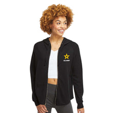 Load image into Gallery viewer, Army Star Ladies Full Zip Hood (4 colors available)