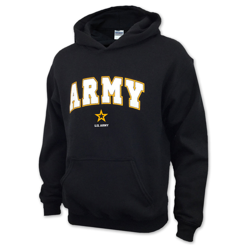 Army Youth Arch Star Hood (Black)