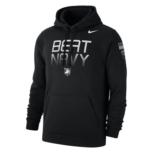 Army Nike 2024 Rivalry Beat Navy Club Fleece Hood (Black)