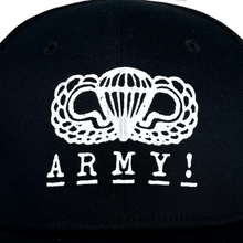 Load image into Gallery viewer, Army Nike 2024 Rivalry Airborne Logo Rise Trucker Hat (Black)