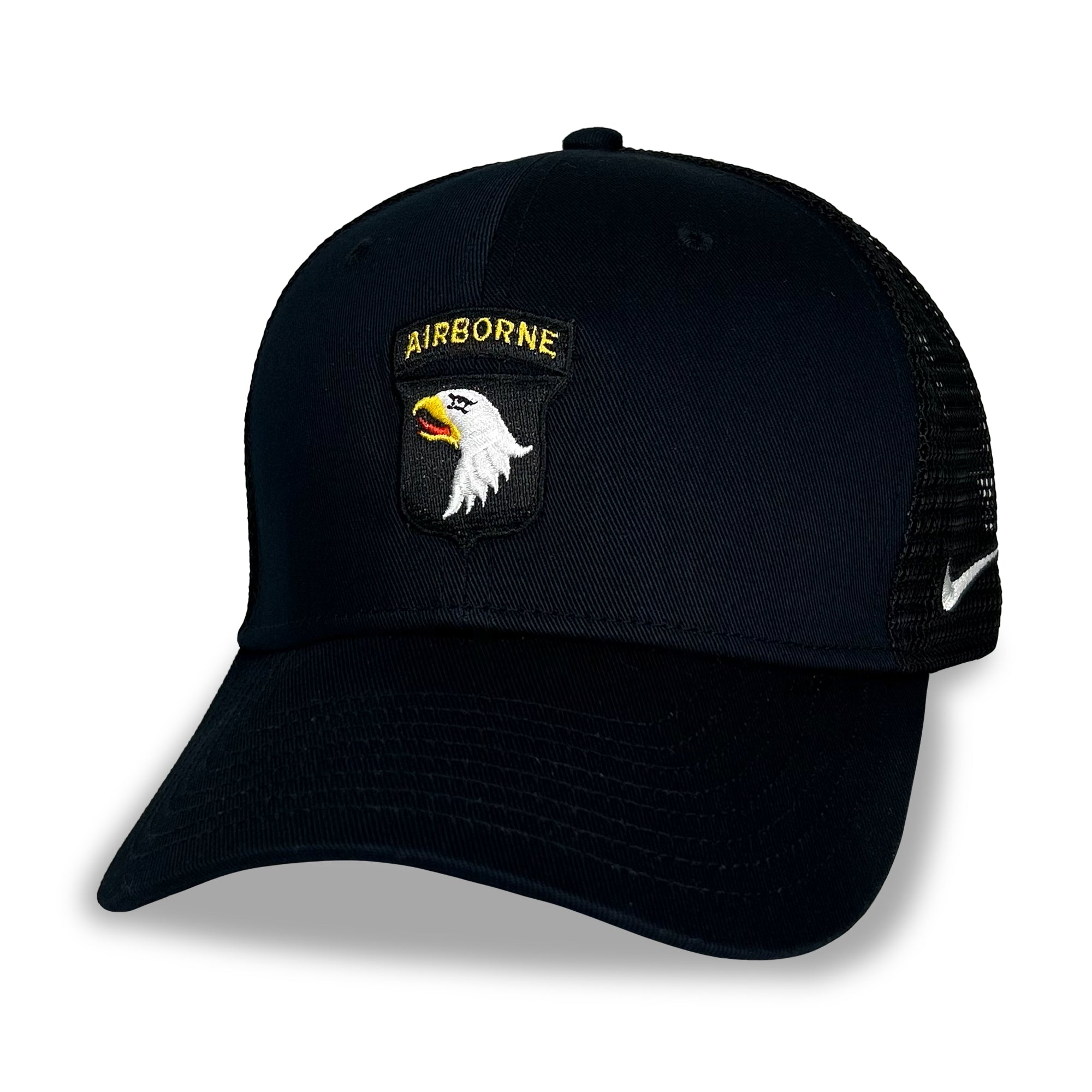 Army Nike 2024 Rivalry Airborne Eagle Rise Trucker Hat (Black)