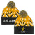 Army Star Knit Pom Beanie