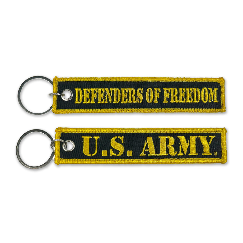 U.S. Army Defenders Of Freedom Double Sided Embroidered Key Chain