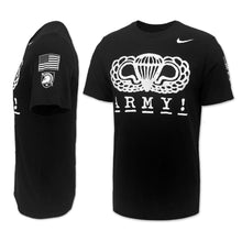 Load image into Gallery viewer, Army Nike 2024 Rivalry Airborne Logo Dri-Fit Cotton T-Shirt (Black)