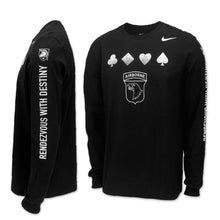 Load image into Gallery viewer, Army Nike 2024 Rivalry Airborne Rendezvous With Destiny Cotton Long Sleeve T-Shirt (Black)