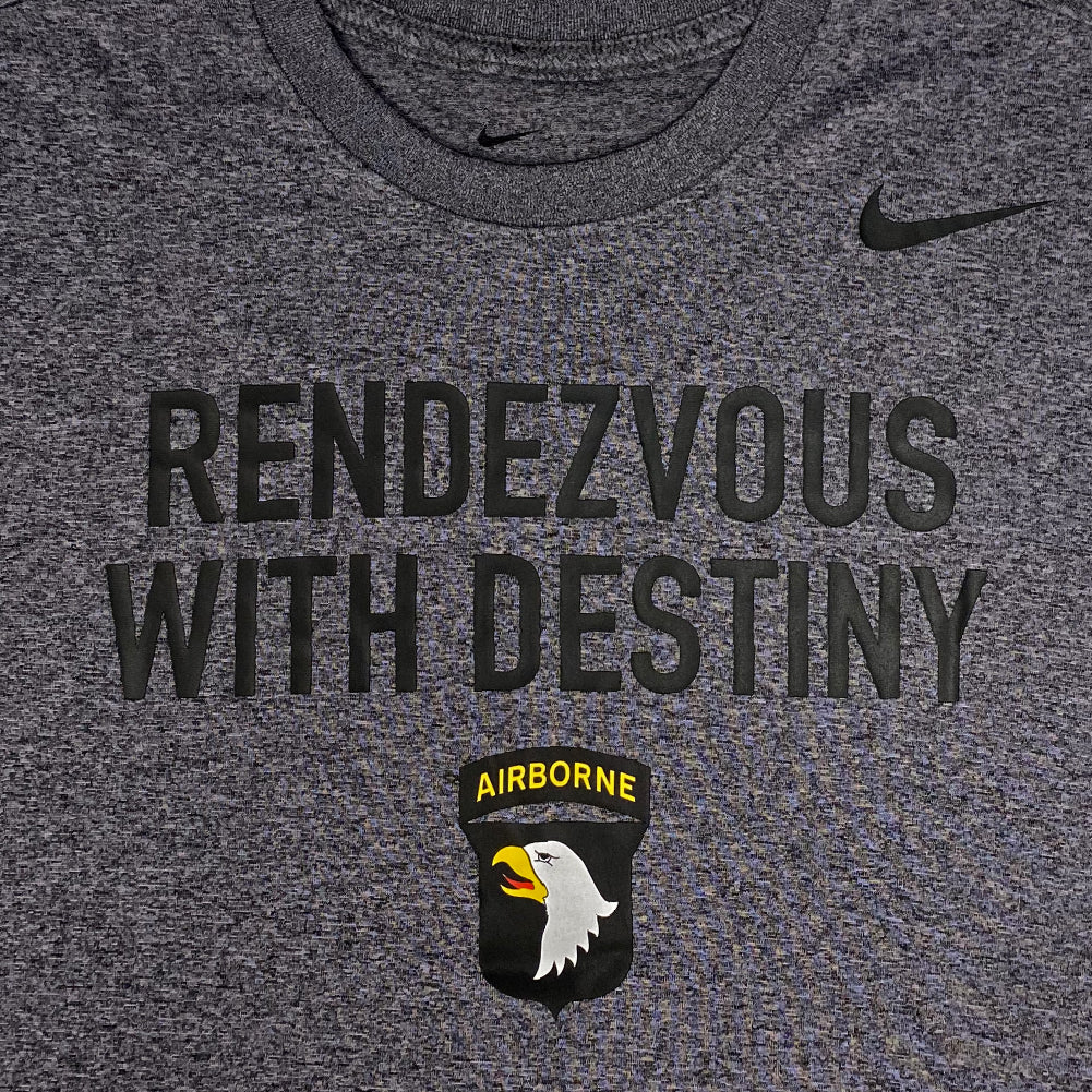 Army Nike 2024 Rivalry Airborne Rendezvous With Destiny Dri-Fit Legend T-Shirt (Charcoal Heather)