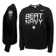 Load image into Gallery viewer, Army Nike 2024 Rivalry Beat Navy Club Fleece Crewneck (Black)