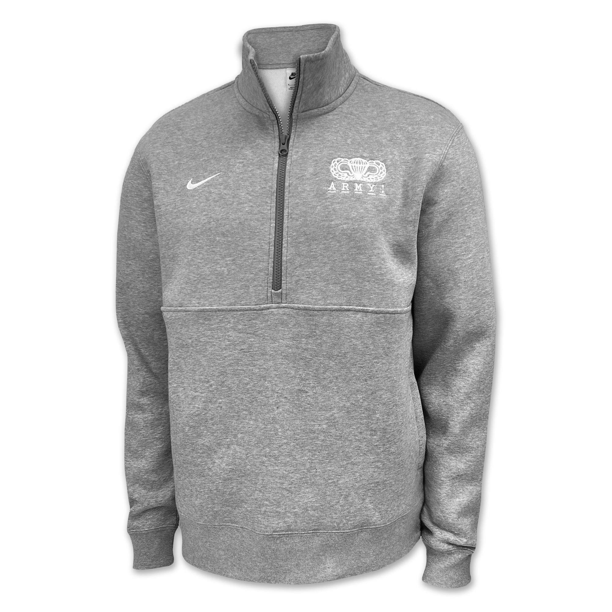 Army Nike 2024 Rivalry Airborne Logo Club Fleece Half Zip (Dark Heather)