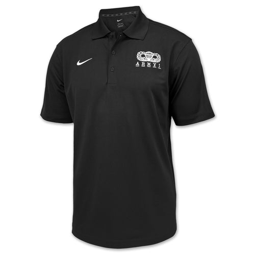 Army Nike 2024 Rivalry Airborne Logo Varsity Polo (Black)