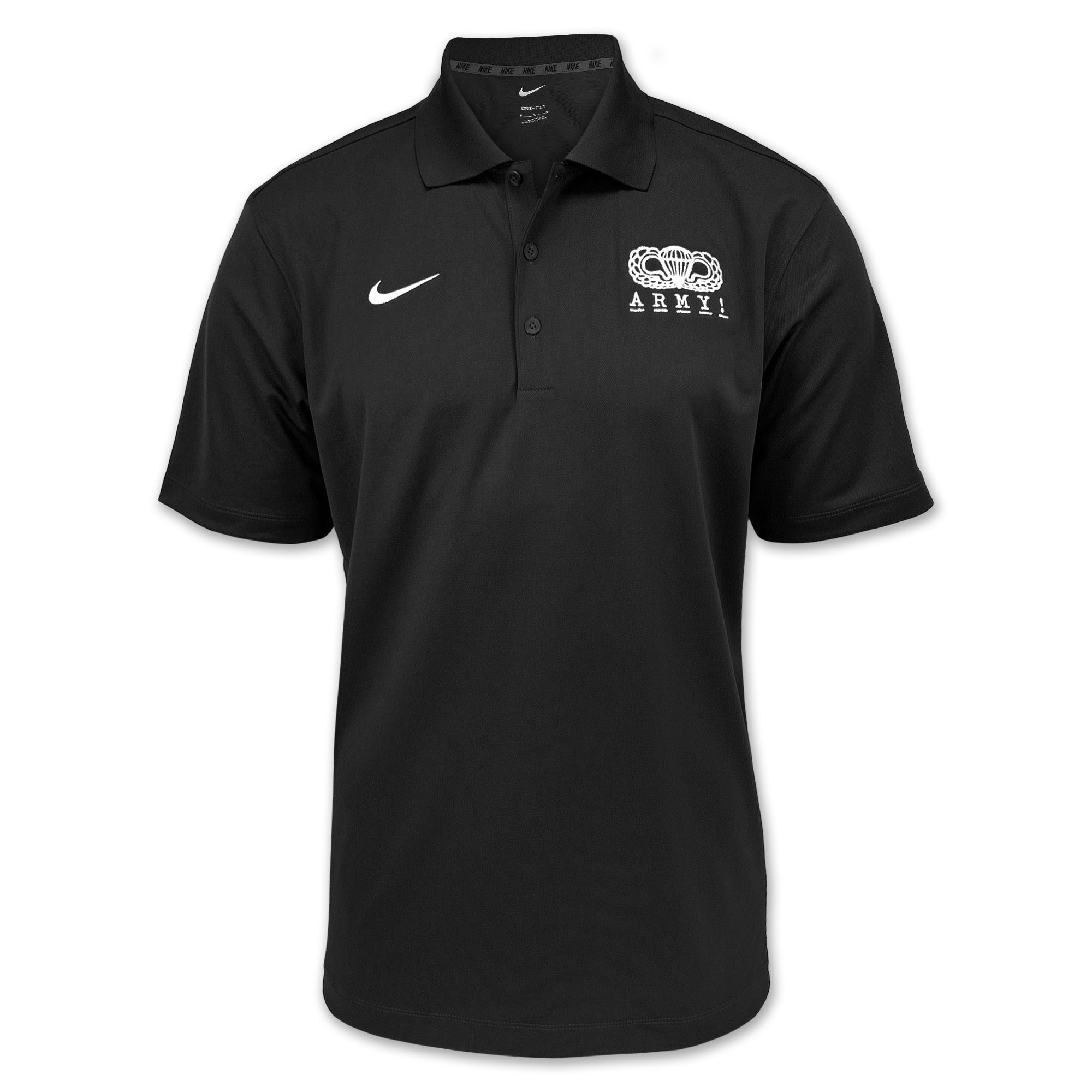 Army Nike 2024 Rivalry Airborne Logo Varsity Polo (Black)