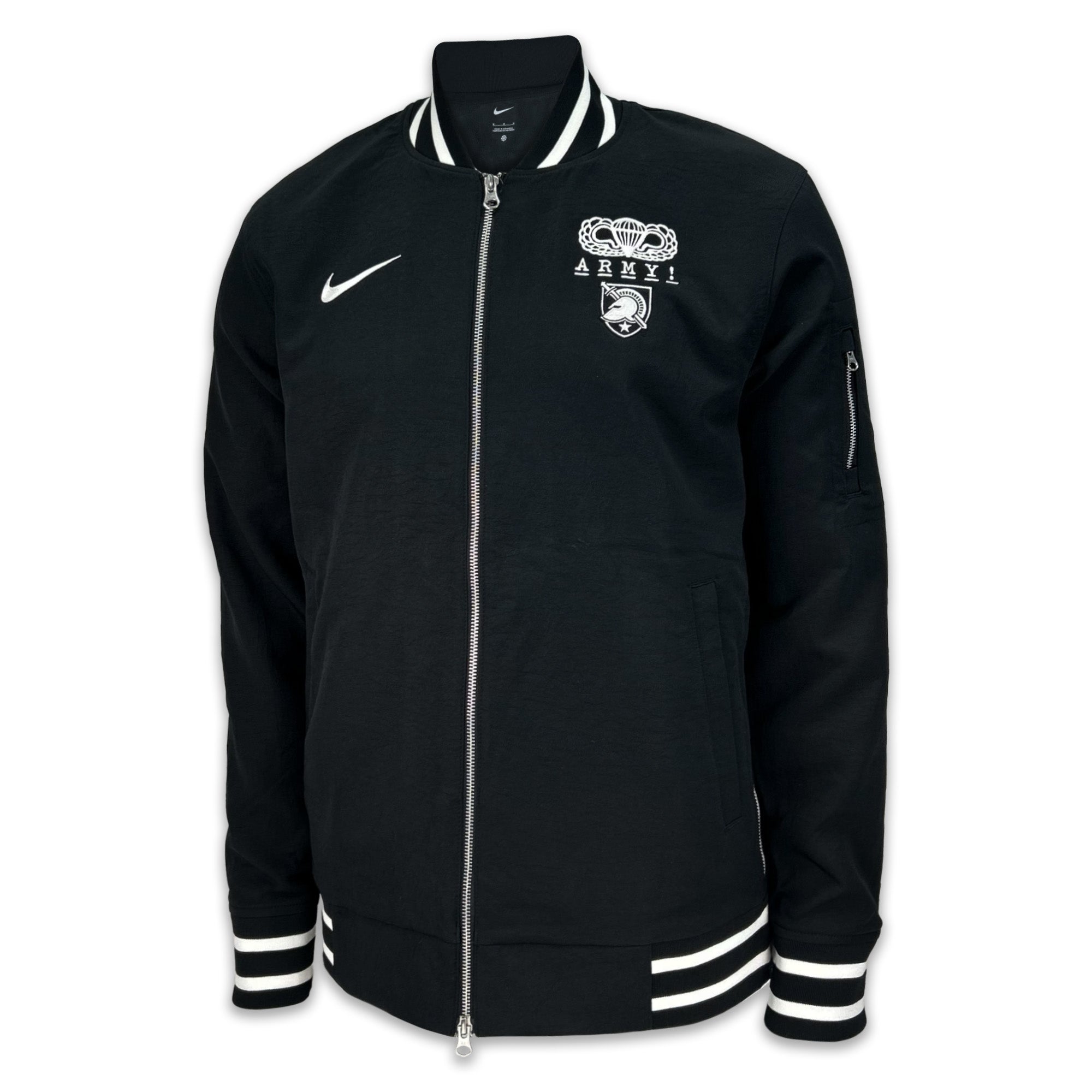 Army Nike 2024 Rivalry Airborne Logo Bomber Jacket (Black)