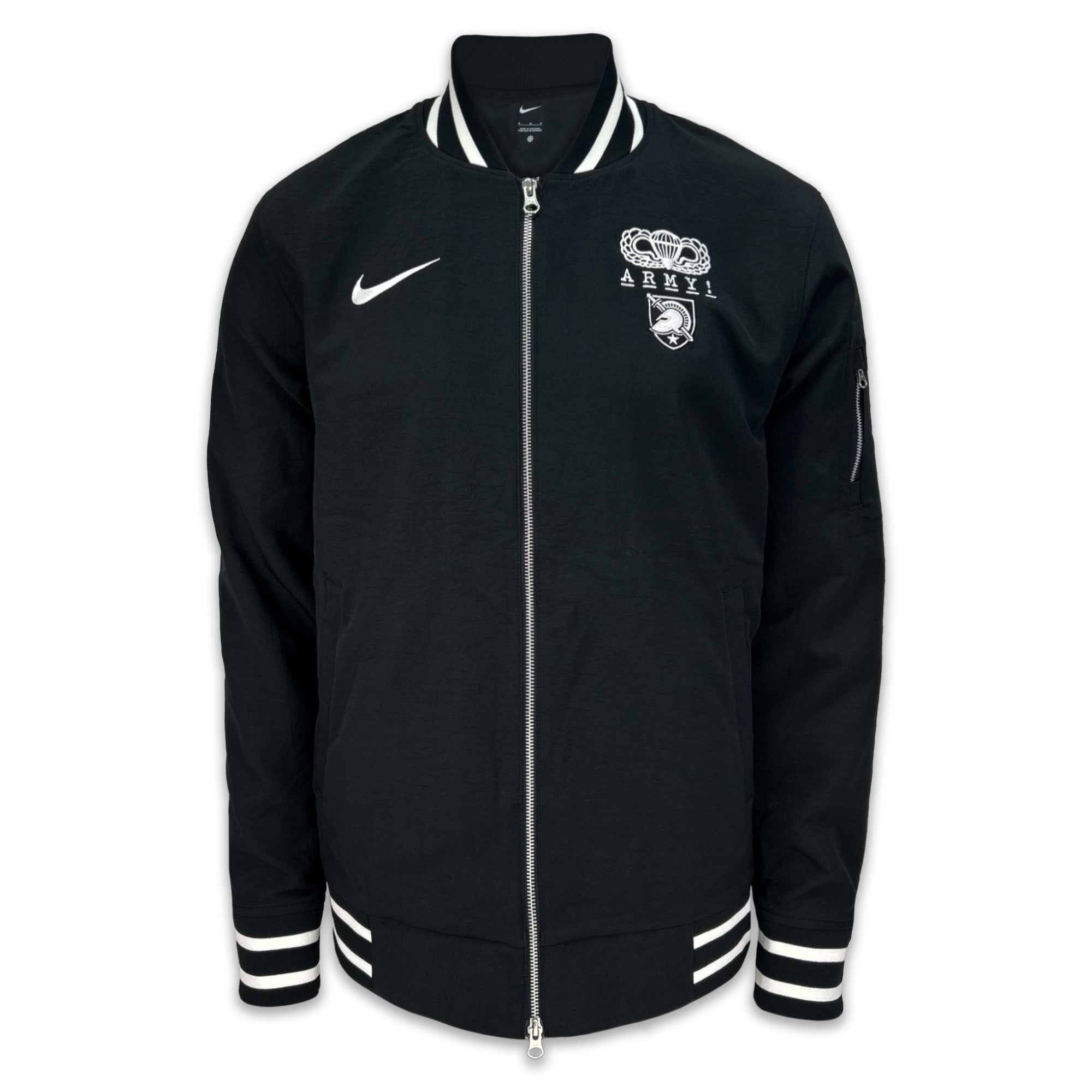 Army Nike 2024 Rivalry Airborne Logo Bomber Jacket (Black)