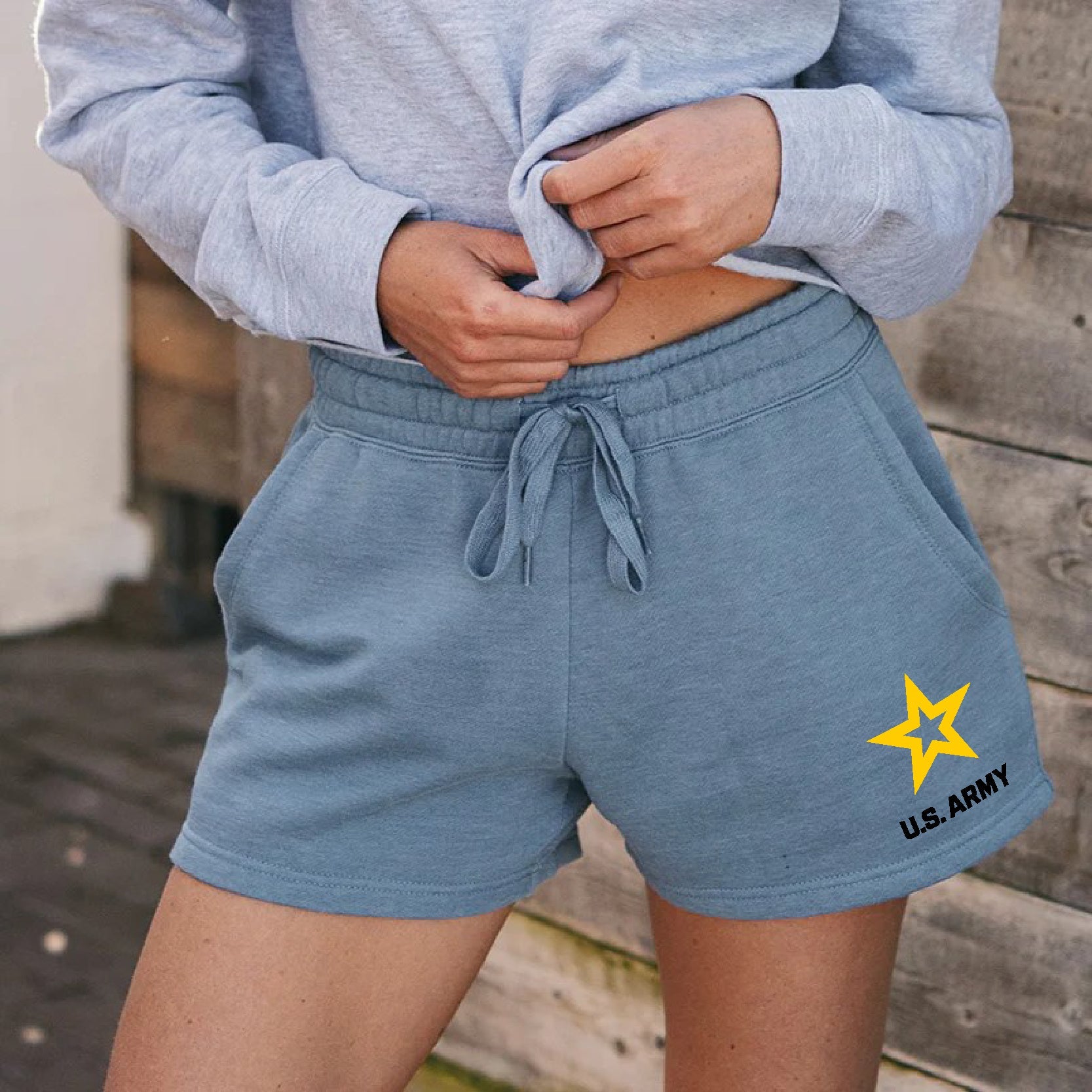 Army Star Ladies Fleece Shorts (4 colors available)