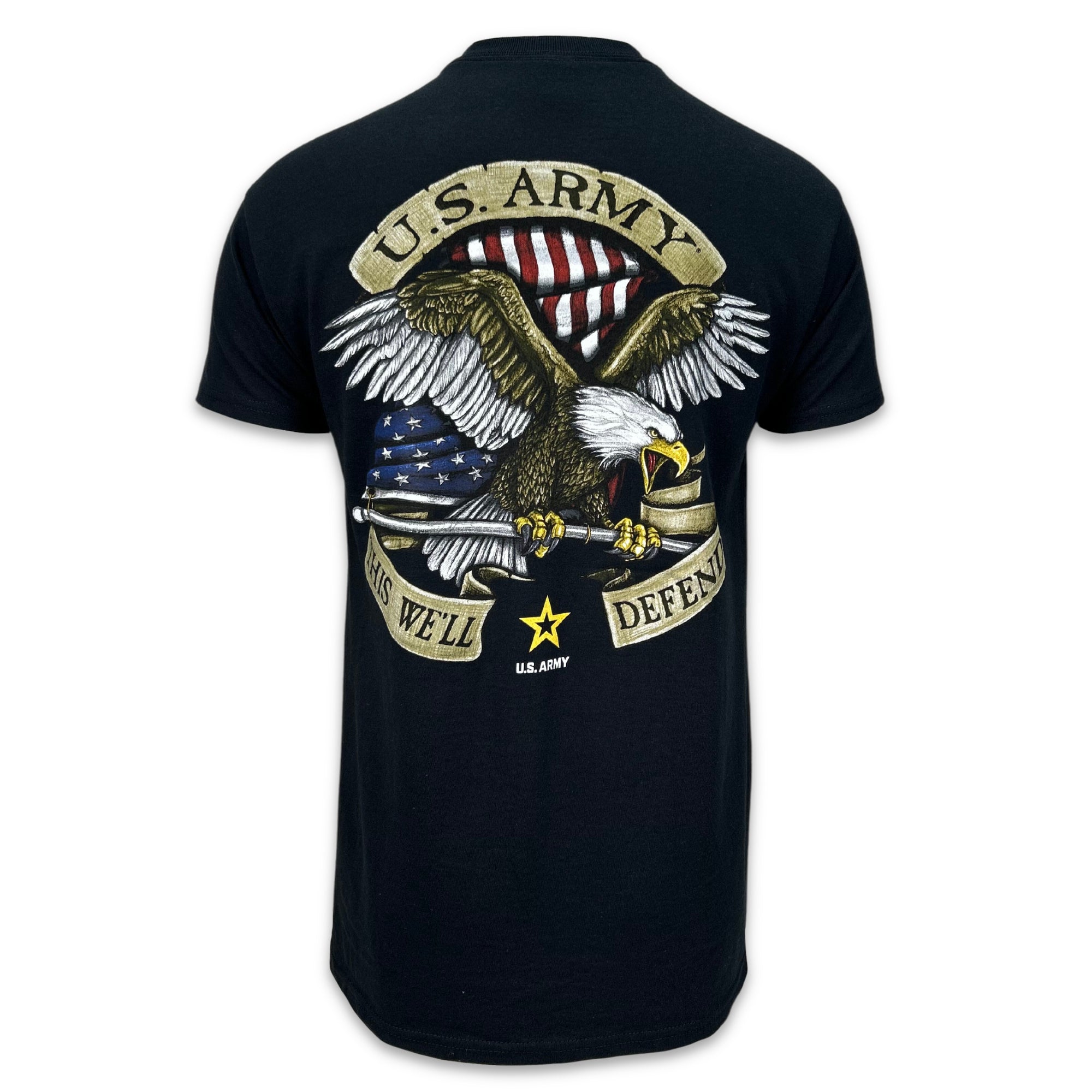 U.S. Army Flying Proud This We'll Defend T-Shirt (Black)