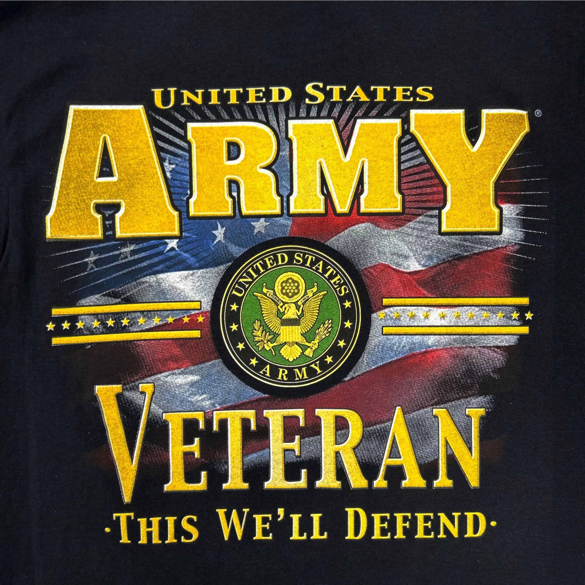 Army Veteran Star Band T-Shirt (Black)