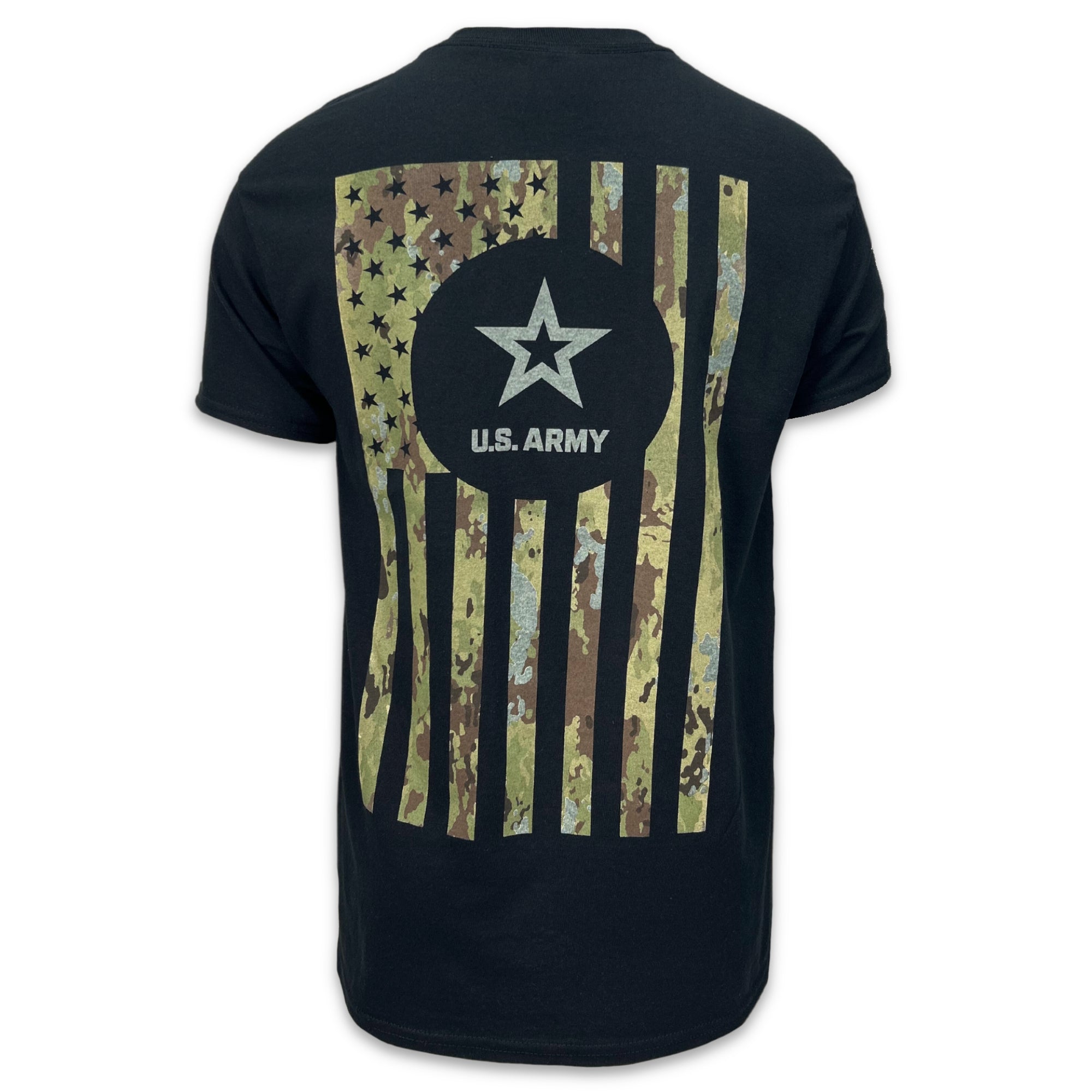 Army Camo Flag T-Shirt (Black)