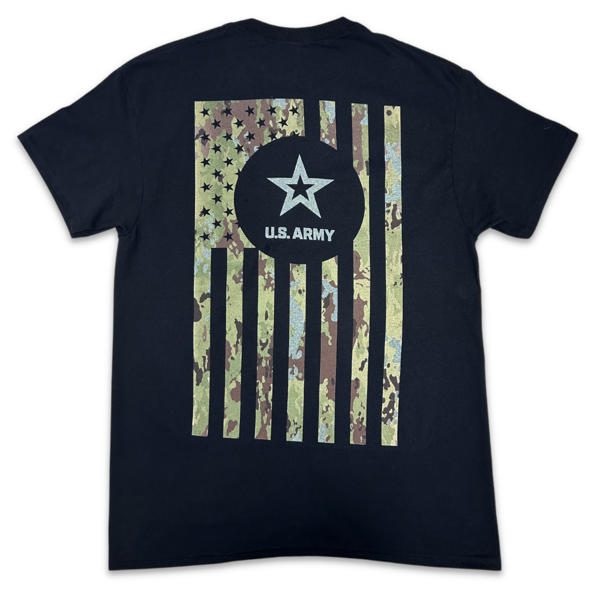 Army Camo Flag T-Shirt (Black)