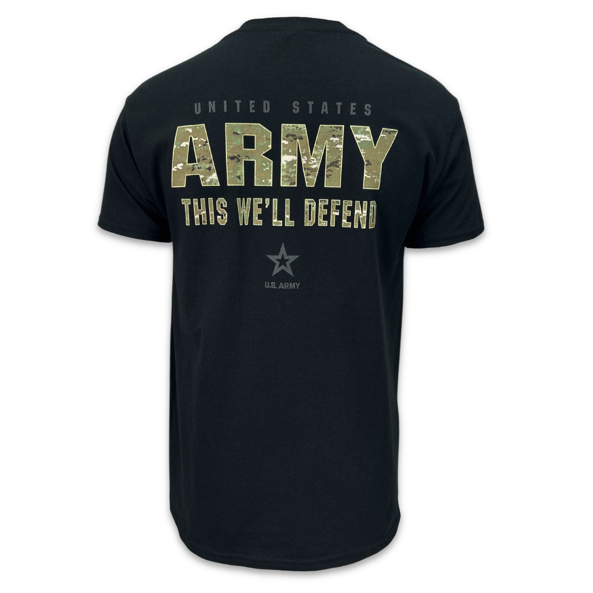 United States Army This We'll Defend Camo T-Shirt (Black)