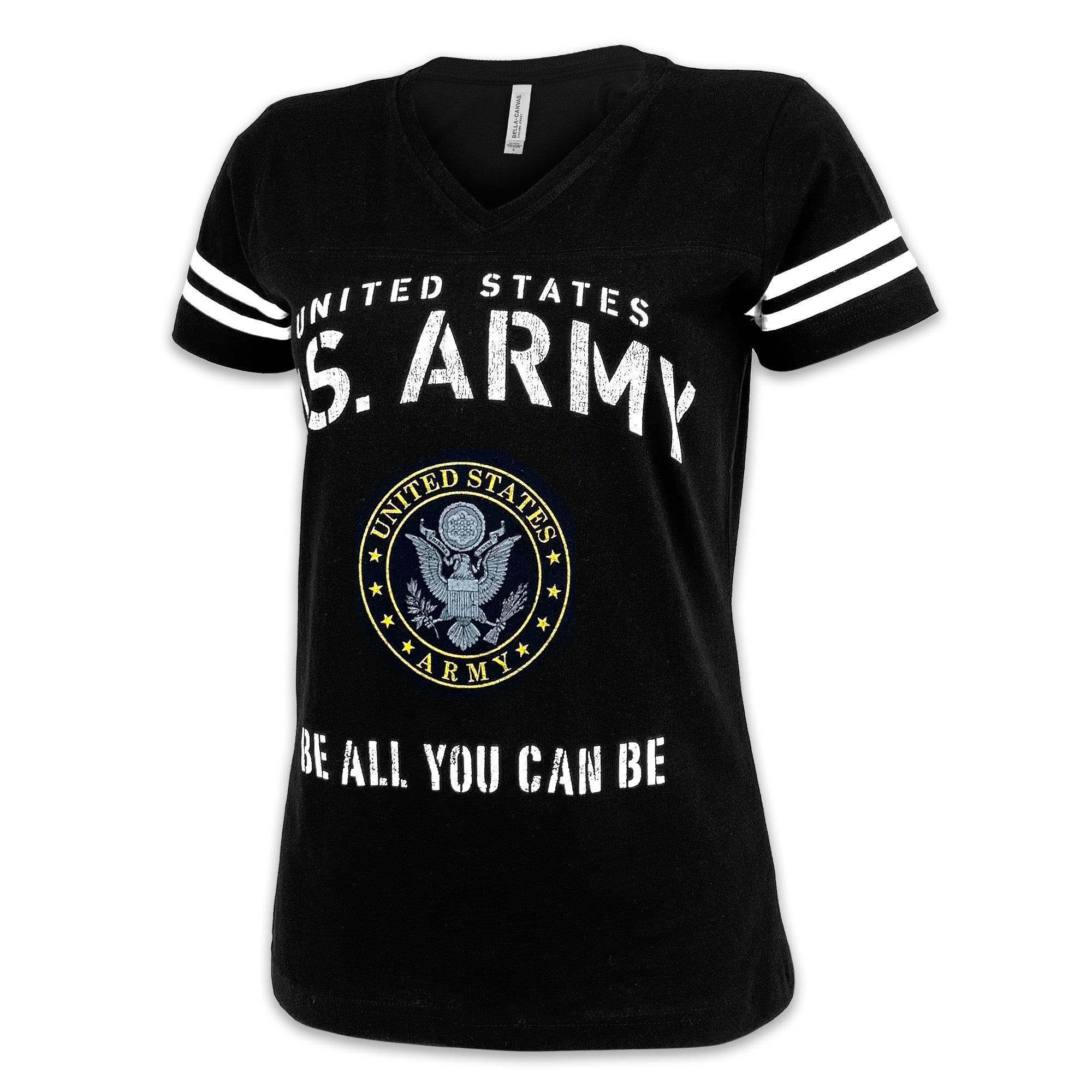 United States Army Ladies Stencil T-Shirt (Black)