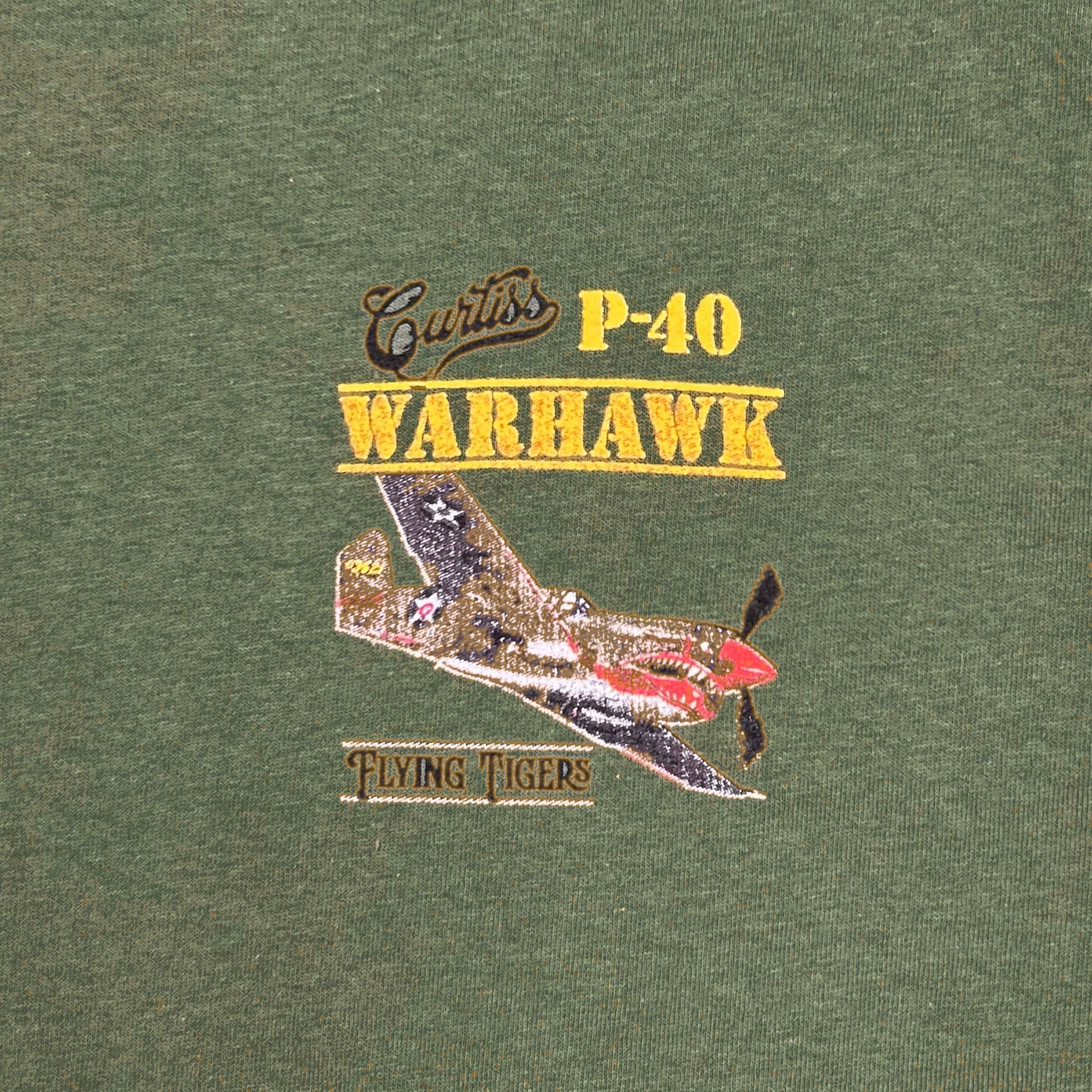 Army Curtiss P-40 Warhawk T-Shirt (OD Green)