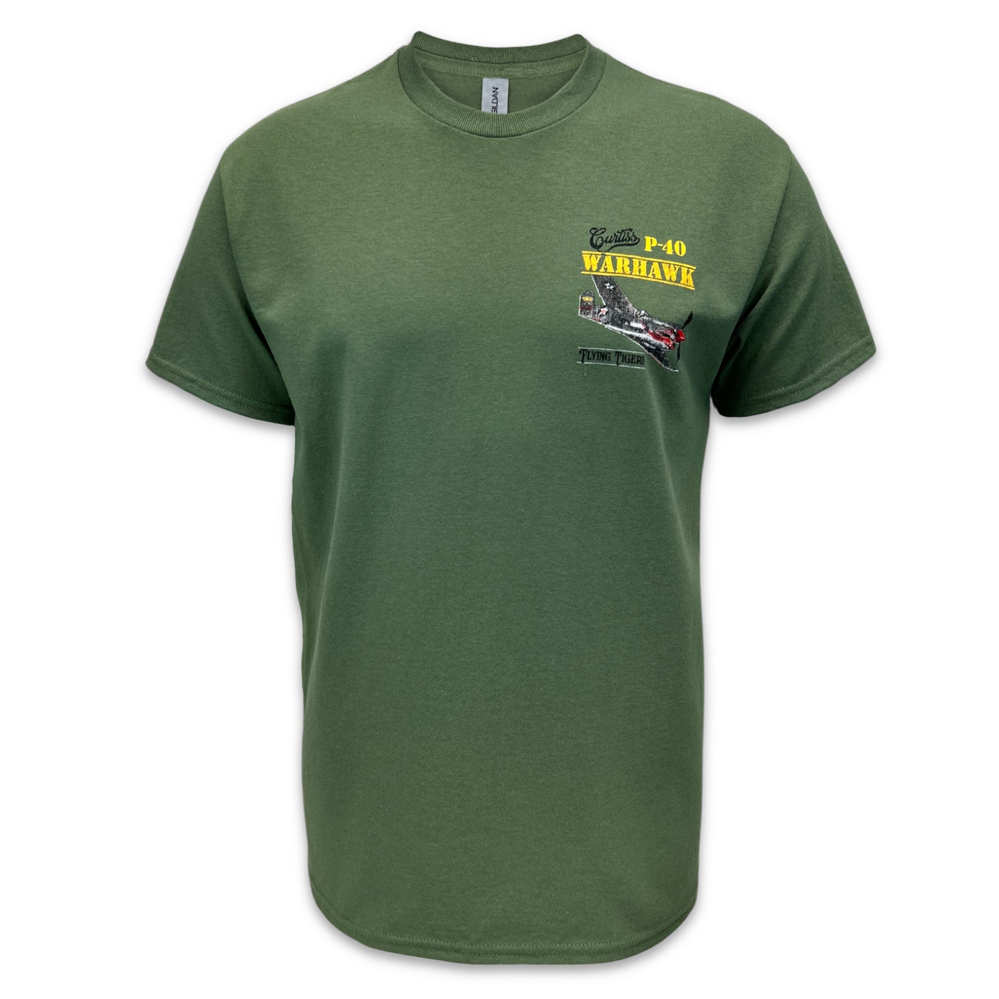 Army Curtiss P-40 Warhawk T-Shirt (OD Green)